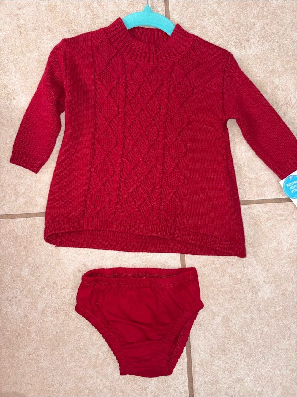 Carter's Red Cable Knit Sweater Top